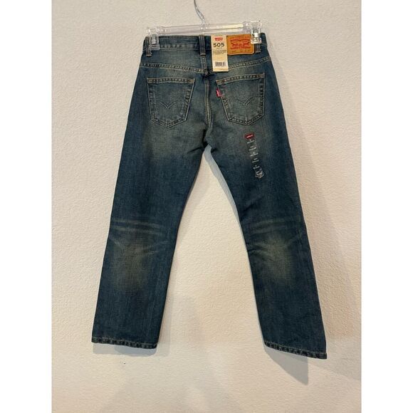 NWT Levi's Denim Jeans Boys Size 10 Blue Straight Leg Flare Boot Cut - Picture 2 of 4